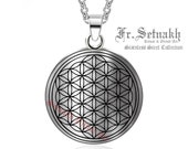 Flower of Life stainless steel pendant, sacred geometry jewelry, nature, occult, magic, wiccan, pagan, spiritual necklace, meditation #94