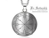 Sixth pentacle of Mars pendant, defence talisman, Solomon Seals, occult ritual necklace, ceremonial magick, amulet lamen #103