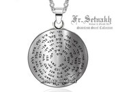 72 Names of God in Hebrew written in spiral, wealth talisman, occult, Kabbalah pendant, Shemhamphorash necklace, Qabala, Angels #KBL2