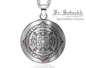 Archangels of Natural Elements seal stainless steel talisman, Angels necklace, Michael, Gabriel, Uriel, Raphael, protection, Adonai #CE3