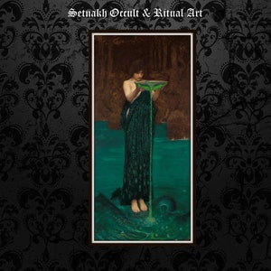 The High Priestess print, Intuition, sacred knowledge, divine feminine, the subconscious mind. Tarot card, witch, occult art #W107