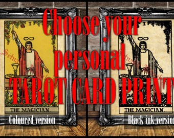 Choose your "TAROT CARD PRINT" - magick, witch, fortune-teller, occult poster, Tarot reading, mystic, Rider-Waite tarot deck #396