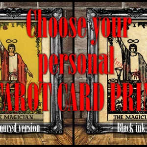 Choose your TAROT CARD PRINT magick, witch, fortune-teller, occult poster, Tarot reading, mystic, Rider-Waite tarot deck 396 image 1