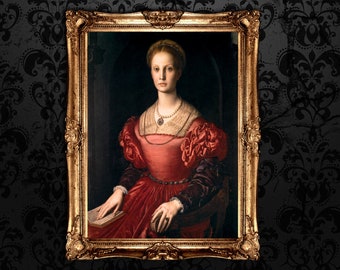 Elisabeth Bathory Portrait Print, Gothic Vampire Lady Art #W85