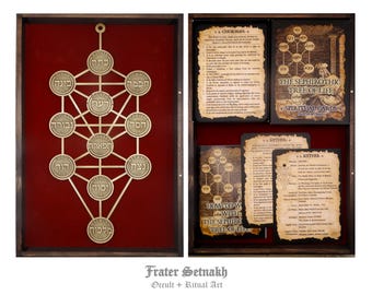 The Sephirothic Tree of Life - Tarot, Meditation Altar Tools - Sephiroth, Kabbalistic Art, Esoteric Wall Decor, Qabbalah, Occult art