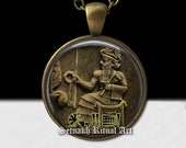 Enlil talisman, an ancient Mesopotamian / Sumerian god associated with wind, air, earth, and storms, Sumerian jewelry, mythology #533
