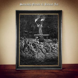 Witch Sabbath Antiqued Poster by Gustave Dore – Occult Wall Art #205