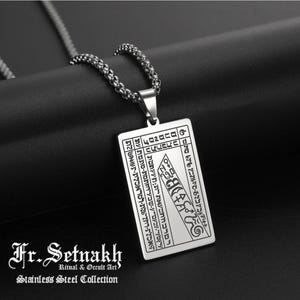 Money and Wealth Talisman | The Second Seal from the 6th & 7th Book of Moses pendant, Occult Necklace, Stainless steel, Magic Jewelry #395.2