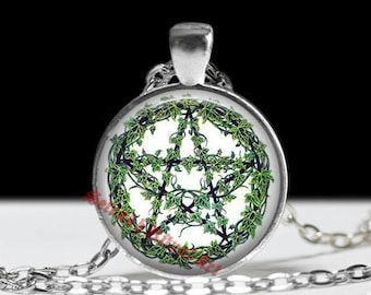 Pagan jewelry, Pentagram pendant, wiccan neclace, druid amulet #112