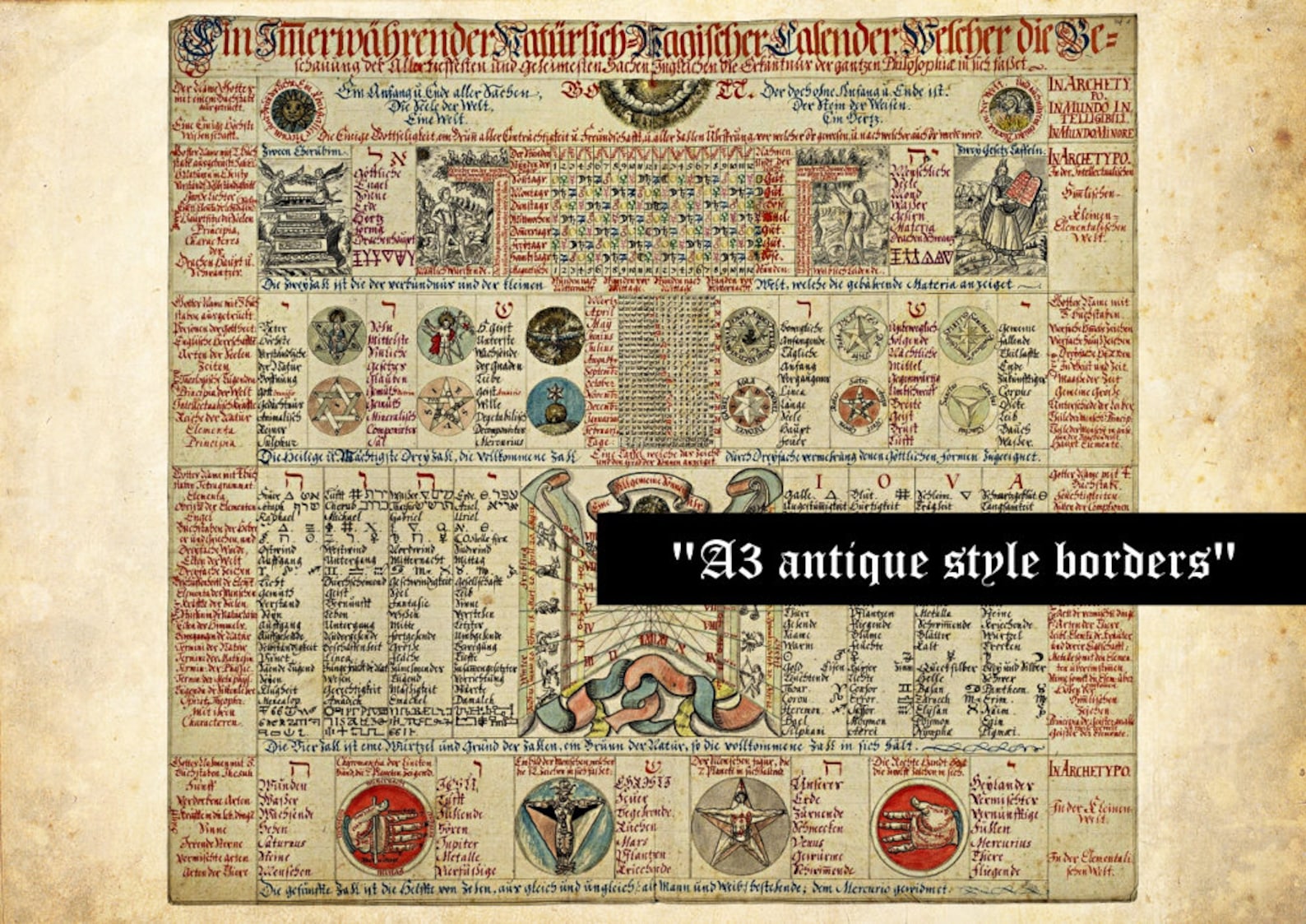 The Magical Calendar SCROLL or 3 Prints Set Angel Print Etsy