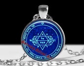 Fifth pentacle of Jupiter pendant, power talisman, Solomon Seals necklace, ritual amulet, occult necklace, ceremonial magick #103