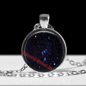 Orion's belt necklace, star constellation pendant, astronomy jewelry, ancient aliens, occult art, magick, Three Kings or Three Sisters #347