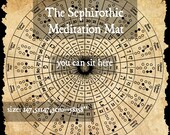 Sephirothic Tree of Life - Bigger Meditation Mat, Tree wallart, Spiritual Cards, Kabbalistic art, occult decor, Kabbalah, Qabala, Qabbalah