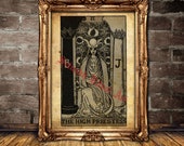 The High Priestess Tarot print, Intuition, sacred knowledge, divine feminine, the subconscious mind. Tarot card poster, occult art #396.2