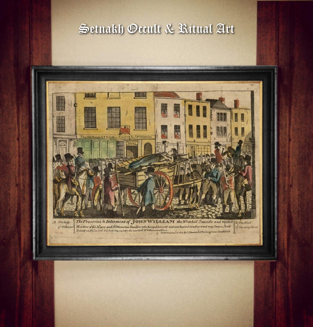 Gothic Execution Vampire Execution in London, 1811 | Historical Macabre Antique Print on ...