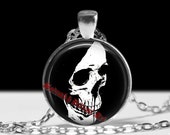 Skull necklace, Santa Muerte pendant, Saint Death amulet, Mexican Skull jewelry, occult jewellery, Death in capture fashion #444