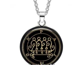 Paimon Seal Pendant, Goetia Sigil Necklace, Occult Amulet 104.9