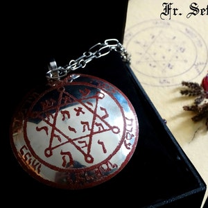 Selo de Salomão, Medalhão do Pentáculo Planetário | Mercúrio Vênus Marte Júpiter Saturno Sol Lua | pingente oculto, colar, amuleto ritual, talismã