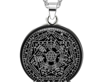 Sigillum Dei Ameth Pendant, John Dee Seal Talisman, Angel Necklace #115