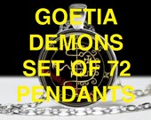 Collection set of 72 Goetia pendants with sigils of demons | King Solomon Magick, Lemegeton jewelry | ritual jewelry, esoteric necklace #104