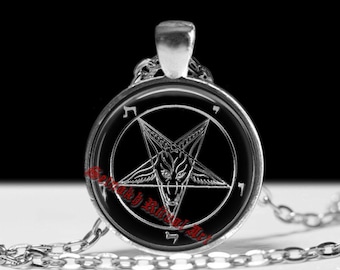 Colgante con el sigilo de Baphomet, Cabra de Mendes, Joyería satánica n.° 5