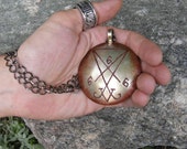 LUCIFER SIGIL PENDANT luciferian chaos, vampiric, occult, magic, esoteric, medalion, satan, satanic jewellery jewelry