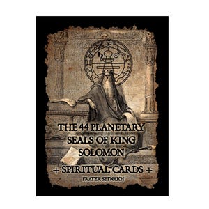 The 44 Planetary Seals of King Solomon, Spiritual Cards Deck, Solomonic Pentacles, Occult Oracle