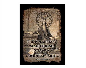 The 44 Planetary Seals of King Solomon, Spiritual Cards Deck, Solomonic Pentacles, Occult Oracle