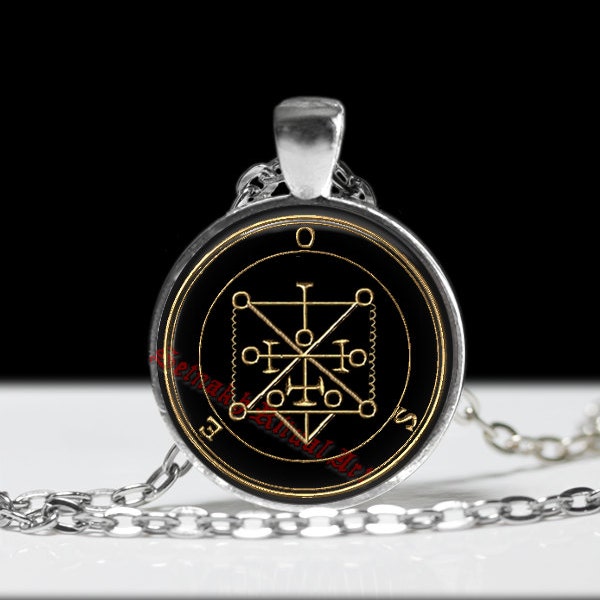 57 OSE demon seal pendant, Goetia sigil necklace, Lemegeton jewelry, Lesser Key of Solomon, occult, summoning demons ritual amulet #104.57