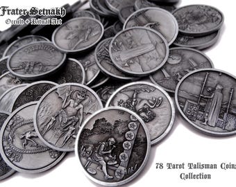 78 Tarot Coins Collection - A Striking Divination Gift for Modern Mystics and Tarot Readers
