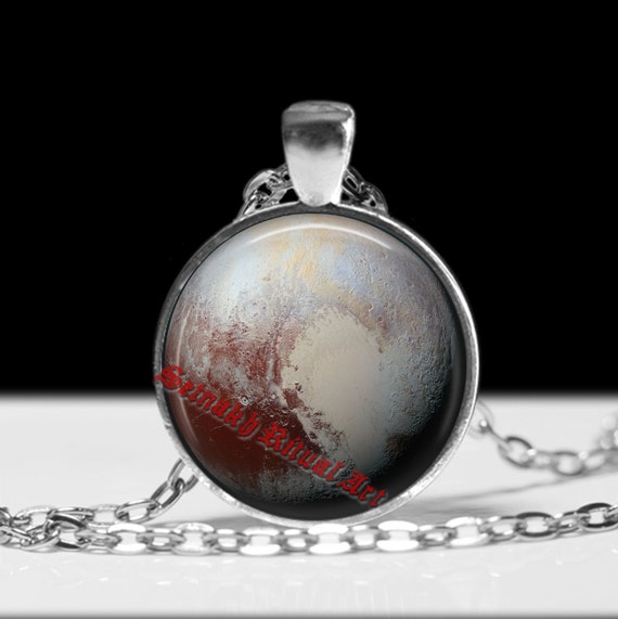 solar system Pluto necklace space jewelry planet jewelry Pluto art pendant Pluto pendant Pendant #SP190P Pluto space pendant
