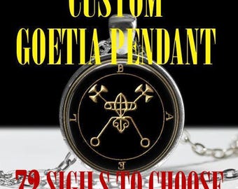 Choose your Goetia demon sigil talisman, King Solomon, Lemegeton, ritual, occult, magick, magic | talisman, pendant, necklace 104