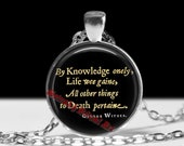 Occult pendant, alchemy talisman, gnostic and magic sentence necklace, memento mori, gothic gift ideas, George Whiter  #532