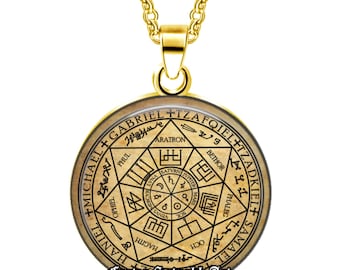Collar con el Sello de los Siete Arcángeles – Talismán del Ángel Guardián, Amuleto de Protección #467
