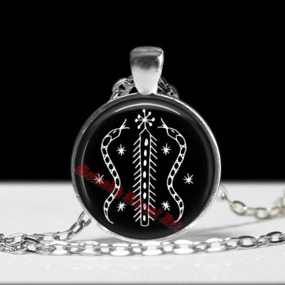 Papa Papa Damballah Pendant Sterling Silver Voodoo Loa Veve