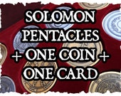 Wisdom of King Solomon | you get one coin + one card | Wealth, health, protection talisman, Angels, Planetary pentacles, Solomon seals
