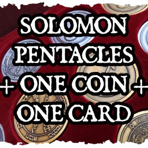 Sabiduría del Rey Salomón / obtienes una moneda + una carta / Talismán de riqueza, salud y protección, Ángeles, Pentáculos planetarios, Sellos de Salomón