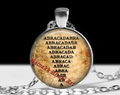 Abracadabra pendant, occult jewelry, magick necklace, gnostic jewelry, magic accessories, esoteric, sacred, spell jewelry #275