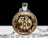 Goetic circle of black evocations, Eliphas Levi amulet, occult pendant, ritual necklace, magic talisman, esoteric jewelry, lamen #146