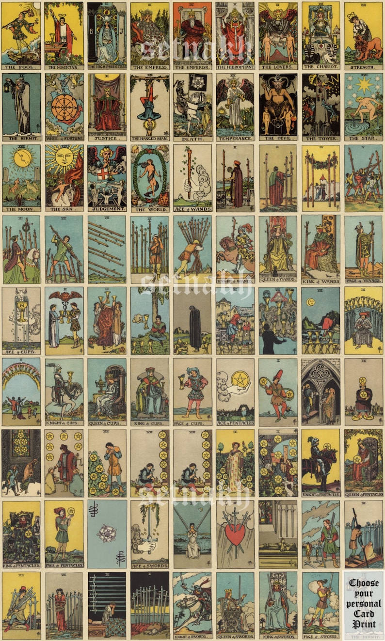 Choose Your tarot CARD Print Magick Witch - Etsy