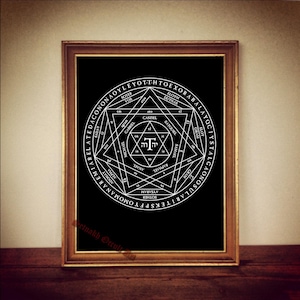 The Seal of God print, celestial art, 7 Archangels sigil, Gabriel, Michael, Gasziel, Samael, Satquel, Raphael, Anael, Adonai, Elohim, #CE1