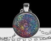 Fourth pentacle of Mercury necklace, knowledge and wisdom talisman, occult symbol, alchemy, The Greater Key, King Solomon seals, magick #103