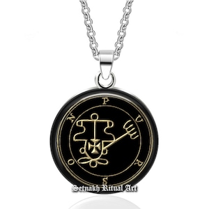 20 PURSON demon seal pendant, Goetia sigil necklace, Lemegeton jewelry, Lesser Key, occult pentacle, summoning demons ritual amulet 104.20