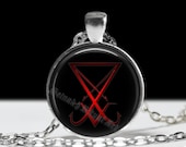 Lucifer sigil pendant, Seal of Satan necklace, satanic jewelry, occult amulet, Black Mass ritual, Satan, Sorcery #35c