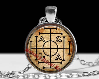 AGLA Talisman Pendant, Occult Amulet Necklace, Sacred Jewelry #431