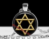 Star of David necklace, jewish symbol pendant, hexagram jewelry, magic talisman, hebrew amulet, Judaism, judaistic symbol #272