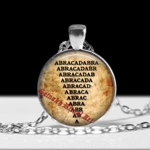 Abrakadabra Anhänger, Okkulter Schmuck, Magie Halskette, Gnostik Schmuck, esoterisch, heilig, Zauberschmuck #275