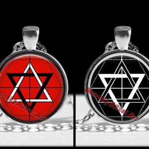 Martinist Order emblem necklace, occult pentacle pendant, esoteric jewelry, occultism, art, magick, ritual amulet, seal, magic symbol #357