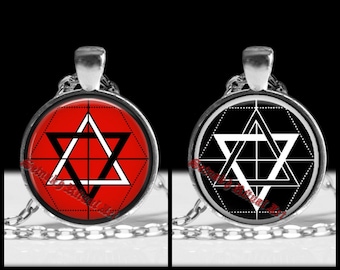 Martinist Order emblem necklace, occult pentacle pendant, esoteric jewelry, occultism, art, magick, ritual amulet, seal, magic symbol #357