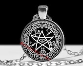 Necronomicon amulet, The Elder sign pendant, Ritual pendant, Mad Arab Book, Ancient Magick, Chaos talisman #15b